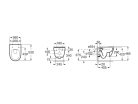 WC, Roca Ona A346687S00 rimless fali WC, supraglaze bevonattal