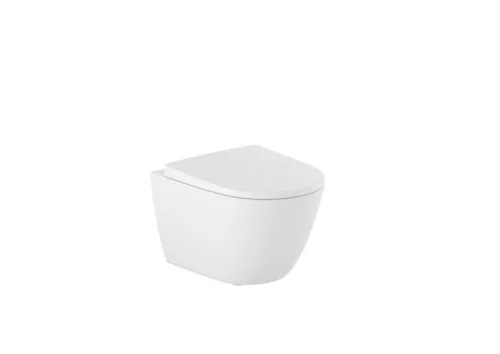 WC, Roca Ona A346688620 rimless fali WC, kompakt, matt fehér