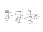 WC, Roca Ona A342687620 monoblokkos WC, rimless, matt fehér