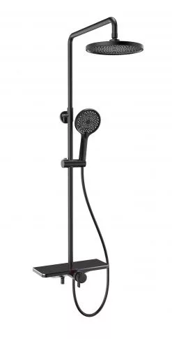 Zuhanyszett, Sanotechnik AST706 Zuhanyrendszer termosztátos csapteleppel, fekete