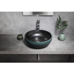 Mosdó, Sapho Priori kerámiamosdó fekete/zöld PI039
