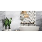 Dekorcsempe, Valore Stella Flower Grey  25x40cm
