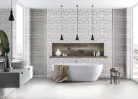 Dekorcsempe, Valore Arleta White Dekor 25x40cm