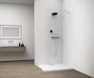 Walk-in, Sapho Esca White Matt ES1011-03 Walk-in, falra szerelhető, transzparent üveg, 110 cm