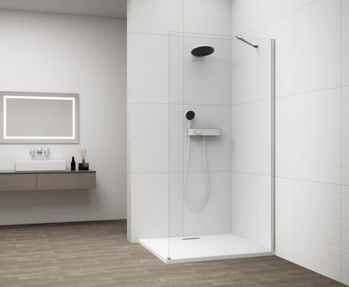 Walk-in, Sapho Esca Chrome ES1013-01 Walk-in, falra szerelhető, transzparent üveg, 130 cm