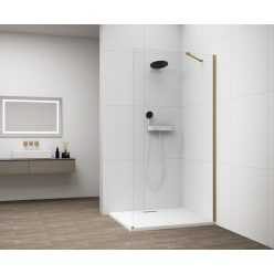   Walk-in, Sapho Esca Gold Matt ES1013-04 Walk-in, falra szerelhető, transzparent üveg, 130 cm
