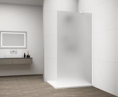Walk-in, Sapho Esca White Matt ES1113-03 Walk-in, falra szerelhető, matt üveg, 130 cm