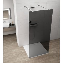   Walk-in, Sapho Esca Chrome ES1211-05 Walk-in, szabadonálló, füst üveg, 110 cm