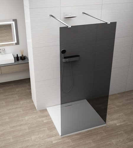 Walk-in, Sapho Esca Chrome ES1211-05 Walk-in, szabadonálló, füst üveg, 110 cm