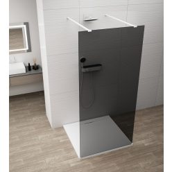   Walk-in, Sapho Esca White Matt ES1211-07 Walk-in, szabadonálló, füst üveg, 110 cm