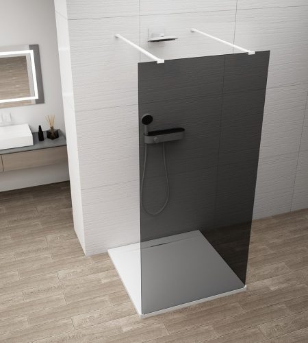 Walk-in, Sapho Esca White Matt ES1211-07 Walk-in, szabadonálló, füst üveg, 110 cm