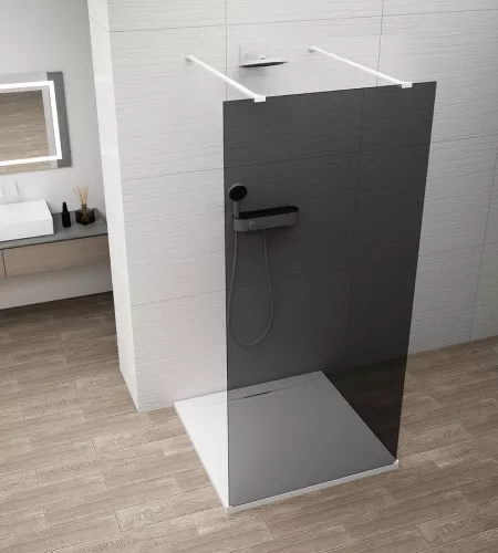 Walk-in, Sapho Esca White Matt ES1211-07 Walk-in, szabadonálló, füst üveg, 110 cm