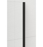 Walk-in, Sapho Esca Black Matt ES1213-02 Walk-in, falra szerelhető, füst üveg, 130 cm