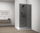 Walk-in, Sapho Esca Chrome ES1214-01 Walk-in, falra szerelhető, füst üveg, 140 cm