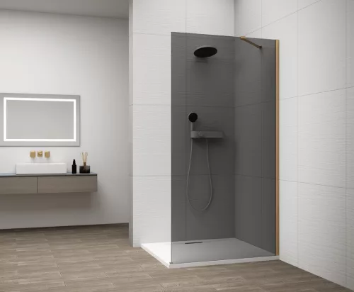 Walk-in, Sapho Esca Chrome ES1214-05 Walk-in, szabadonálló, füst üveg, 140 cm