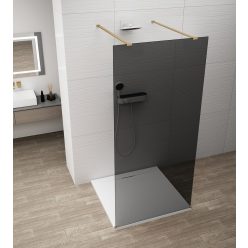   Walk-in, Sapho Esca Gold Matt ES1215-08 Walk-in, szabadonálló, füst üveg, 150 cm