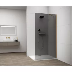   Walk-in, Sapho Esca Gold Matt ES1280-04 Walk-in, falra szerelhető, füst üveg, 80 cm