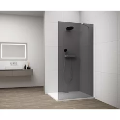   Walk-in, Sapho Esca White Matt ES1290-03 Walk-in, falra szerelhető, füst üveg, 90 cm