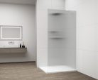 Walk-in, Sapho Esca White Matt ES1310-03 Walk-in, falra szerelhető, flutes üveg, 100 cm