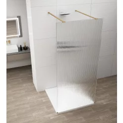   Walk-in, Sapho Esca Gold Matt ES1310-08 Walk-in, szabadonálló, flutes üveg, 100 cm