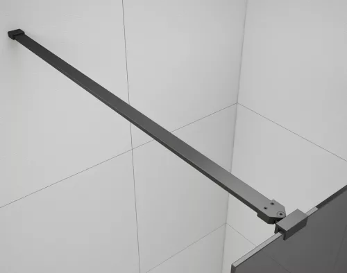 Walk-in, Sapho Esca Black Matt ES1311-06 Walk-in, szabadonálló, flutes üveg, 110 cm