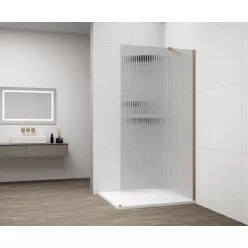   Walk-in, Sapho Esca Gold Matt ES1312-04 Walk-in, falra szerelhető, flutes üveg, 120 cm