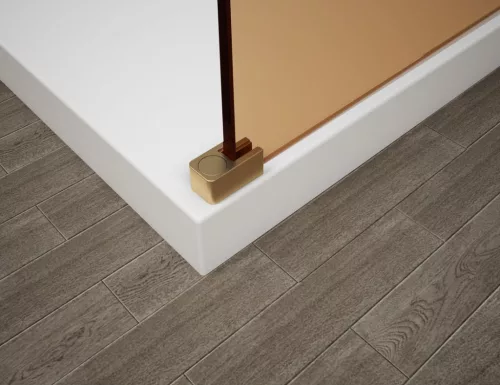 Walk-in, Sapho Esca Gold Matt ES1312-08 Walk-in, szabadonálló, flutes üveg, 120 cm