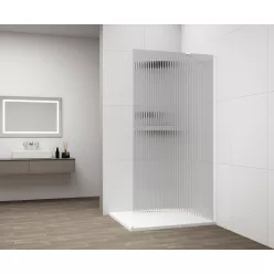   Walk-in, Sapho Esca White Matt ES1313-03 Walk-in, falra szerelhető, flutes üveg, 130 cm