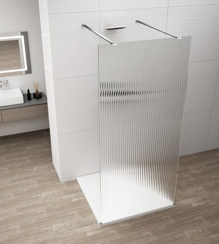 Walk-in, Sapho Esca Chrome ES1313-05 Walk-in, szabadonálló, flutes üveg, 130 cm