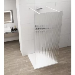   Walk-in, Sapho Esca White Matt ES1314-07 Walk-in, szabadonálló, flutes üveg, 140 cm