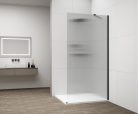 Walk-in, Sapho Esca Black Matt ES1370-02 Walk-in, falra szerelhető, flutes üveg, 70 cm