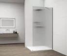 Walk-in, Sapho Esca Chrome ES1390-01 Walk-in, falra szerelhető, flutes üveg, 90 cm