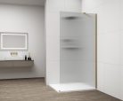 Walk-in, Sapho Esca Gold Matt ES1390-04 Walk-in, falra szerelhető, flutes üveg, 90 cm