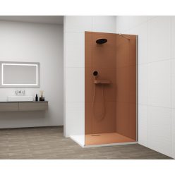  Walk-in, Sapho Esca Chrome ES1510-01 Walk-in, falra szerelhető, barna üveg, 100 cm