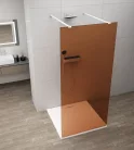 Walk-in, Sapho Esca White ES1510-07 Walk-in, szabadonálló, barna üveg, 100 cm