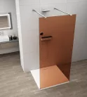 Walk-in, Sapho Esca Chrome ES1512-05 Walk-in, szabadonálló, barna üveg, 120 cm