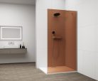 Walk-in, Sapho Esca Chrome ES1513-01 Walk-in, falra szerelhető, barna üveg, 130 cm