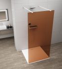 Walk-in, Sapho Esca White Matt ES1513-07 Walk-in, szabadonálló, barna üveg, 130 cm