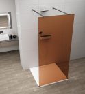 Walk-in, Sapho Esca Black Matt ES1514-06 Walk-in, szabadonálló, barna üveg, 140 cm