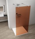 Walk-in, Sapho Esca Chrome ES1515-05 Walk-in, szabadonálló, barna üveg, 150 cm
