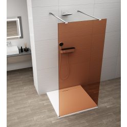   Walk-in, Sapho Esca Chrome ES1515-05 Walk-in, szabadonálló, barna üveg, 150 cm