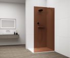 Walk-in, Sapho Esca White Matt ES1580-03 Walk-in, falra szerelhető, barna üveg, 80 cm
