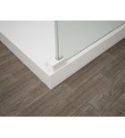 Walk-in, Sapho Esca White Matt ES1580-03 Walk-in, falra szerelhető, barna üveg, 80 cm