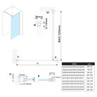 Walk-in, Sapho Esca White Matt ES1580-03 Walk-in, falra szerelhető, barna üveg, 80 cm