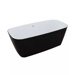   Kád, M-Acryl Jasmine szabadonálló kád 151x72 cm, fekete/fehér