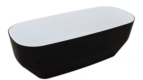 Kád, M-Acryl Violet szabadonálló kád 165x75 cm, fekete/fehér