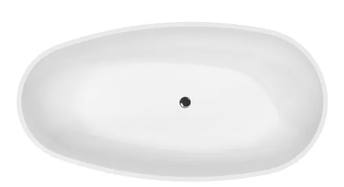 Kád, M-Acryl Vanilla szabadonálló kád 168x86 cm, fekete/fehér