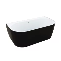 Kád, M-Acryl New Velvet kád 160x85 cm, fekete/fehér
