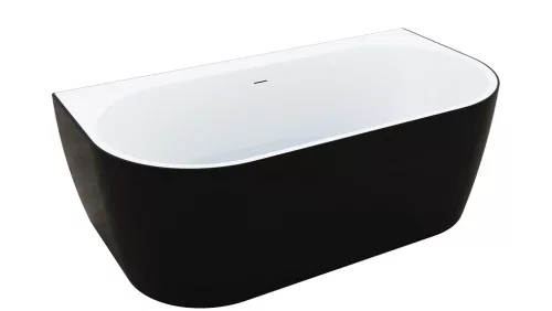 Kád, M-Acryl New Velvet kád 160x85 cm, fekete/fehér