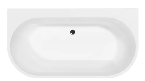 Kád, M-Acryl New Velvet kád 160x85 cm, fekete/fehér